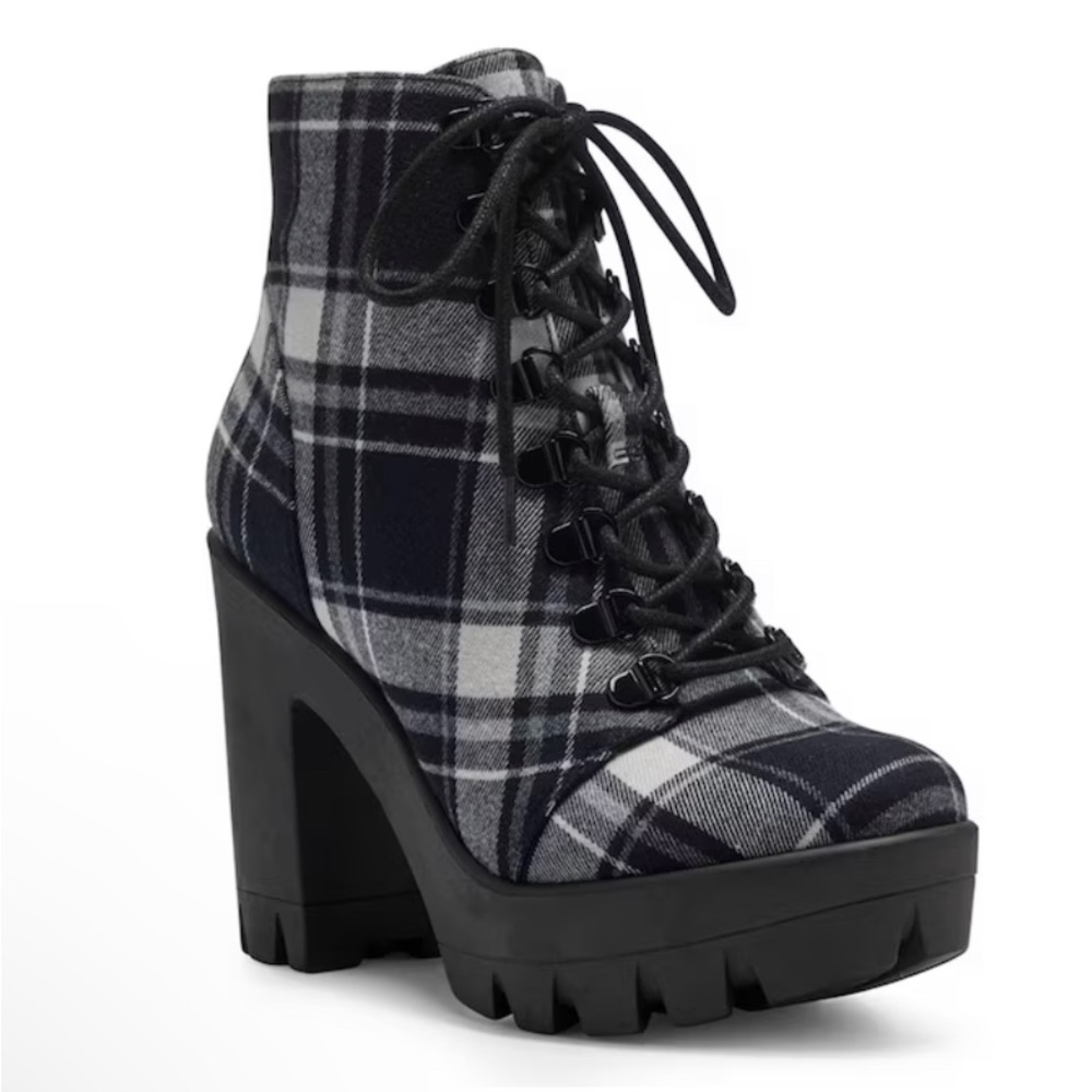 Jessica Simpson Mistah platform bootie in Plaid
